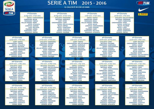 Calendario Serie A 2015-16